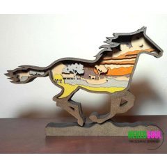 Többrétegű vágtázó ló, musztáng